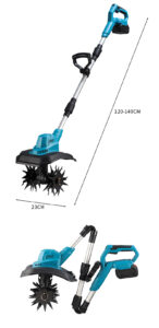 21V Handheld Cordless Lithium-Ion Electric Tiller/Cultivator – Suitable for soil tilling, garden weeding, and lawn tilling and maintenance. o1cn01eymuvv2gixx5m0cwp !!2219791989050 0 cib